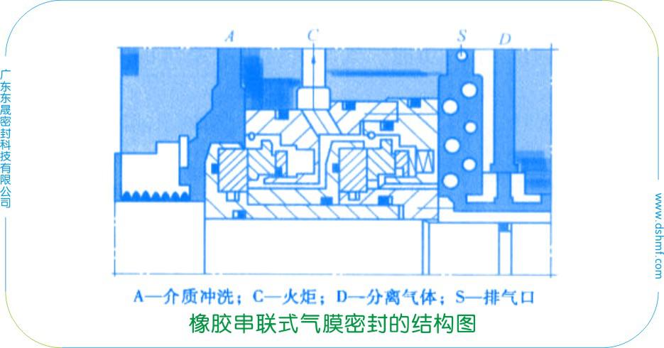 2橡膠串聯式氣膜液壓密封件的結構圖